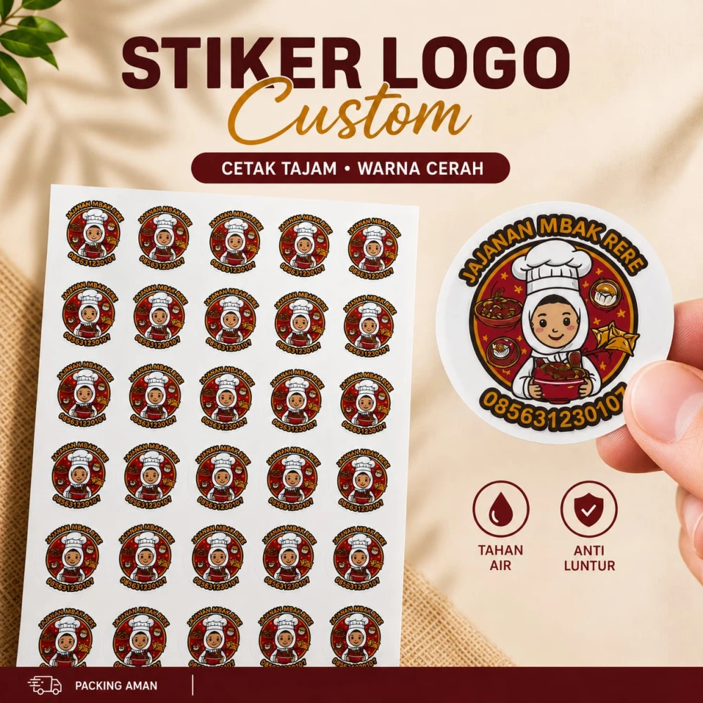 Cetak Stiker Label Kemasan Custom: Cetak Tajam, Warna Cerah